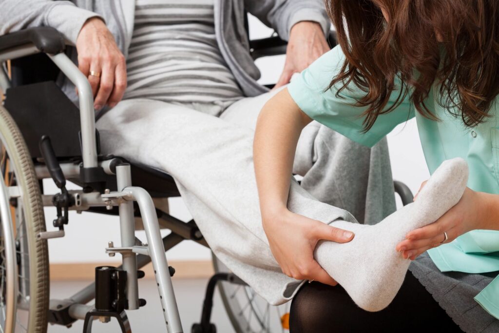 Man in cast Man in cast