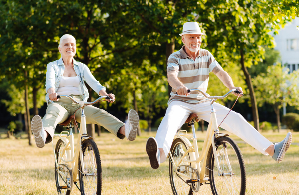 Elderly Couple Riding Bikes-72dpi Elderly Couple Riding Bikes-72dpi
